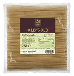 ALB-GOLD AG Bio Dinkel-Spaghetti ohne Ei 4 x 2,5 kg 2500g