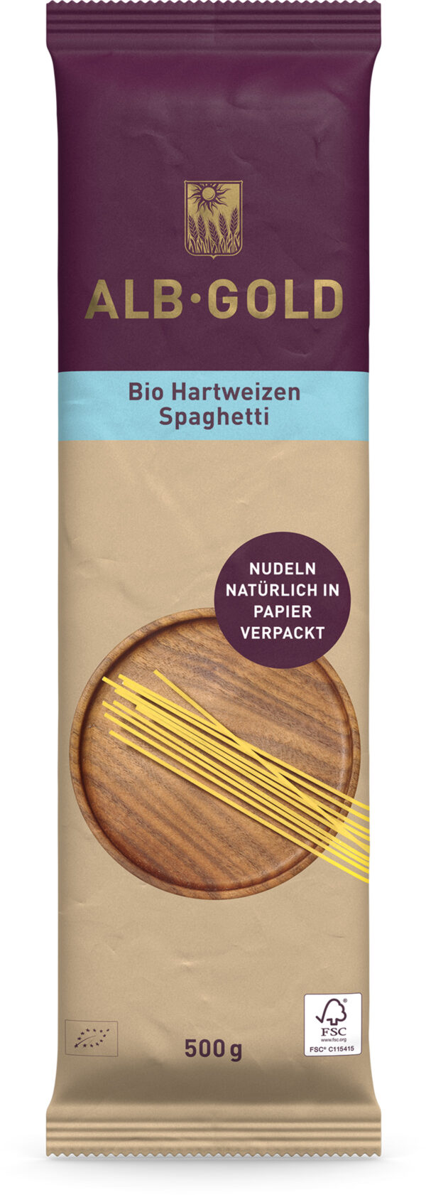 ALB-GOLD Bio Hartweizen Spaghetti 500g ( Papier) 12 x 500g