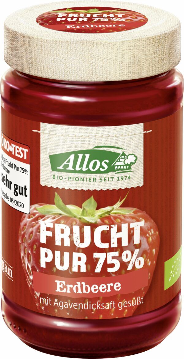 Allos Frucht Pur 75% Erdbeere 250g