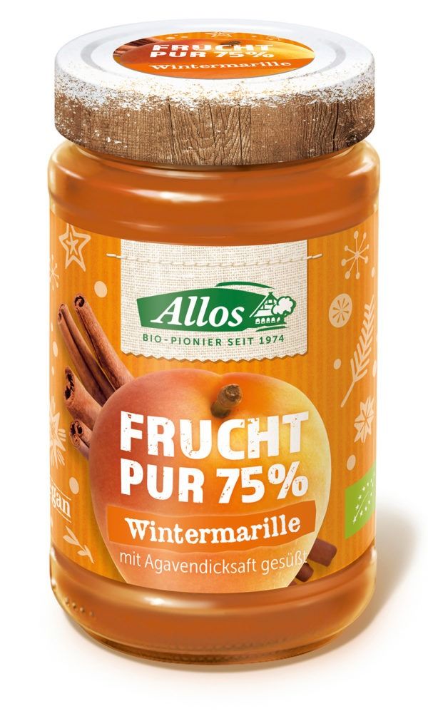 Allos Frucht Pur 75% Weihnachtsedition Wintermarille 6 x 225g