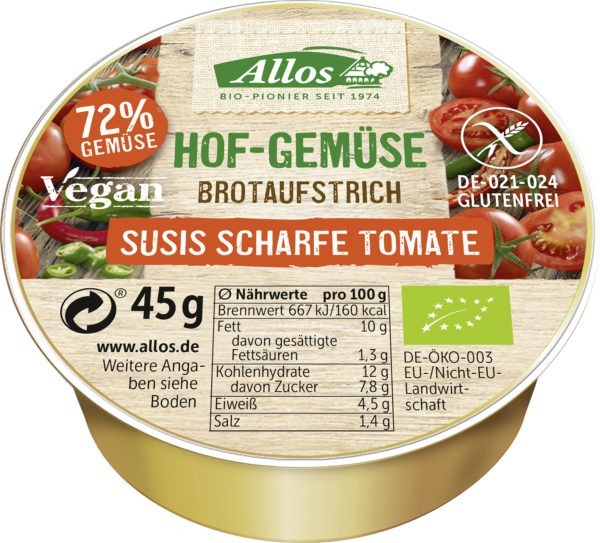 Allos Hof-Gemüse Susis scharfe Tomate 10 x 45g
