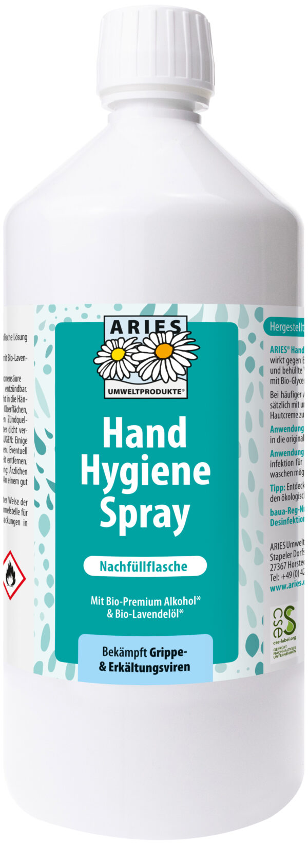 Aries Hand Hygiene Spray Nachfüllflasche 1000ml ***