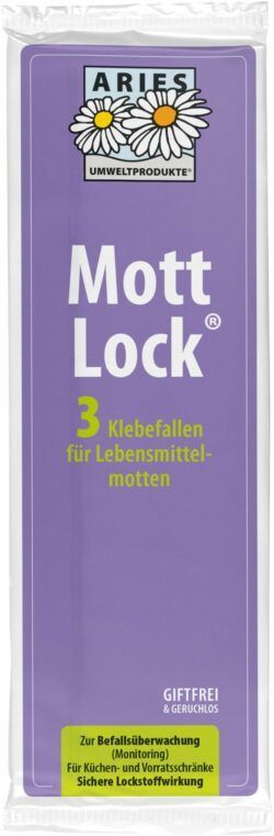 Aries Mottlock 3 Klebefallen für Lebensmittelmotten 3Stück ***