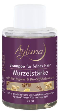 Ayluna Shampoo Wurzelstärke für feines Haar mit Bio-Ingwer & Bio-Süßholzwurzel 50ml