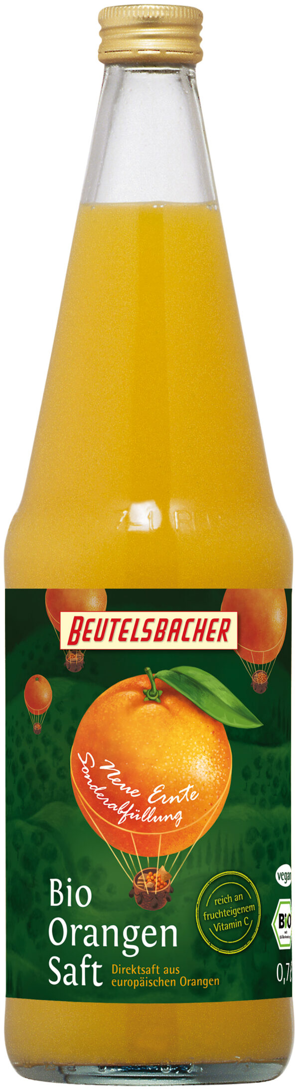 BEUTELSBACHER Bio Orangen Direktsaft neue Ernte 0,7l