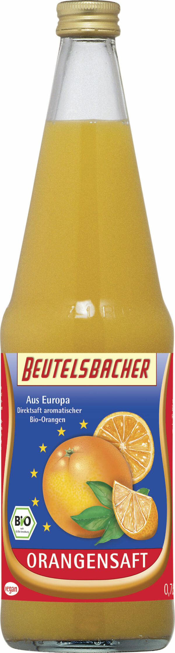 BEUTELSBACHER Bio Orangen Direktsaft Europa 6 x 0,7l