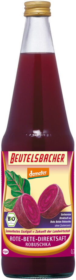 BEUTELSBACHER Demeter Rote-Bete Robuschka Direktsaft 6 x 0,7l