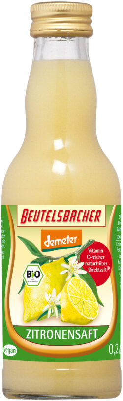 BEUTELSBACHER Demeter Zitronen Direktsaft 12 x 0,2l