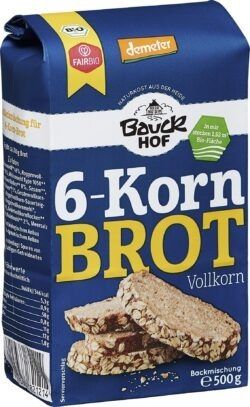 Bauckhof 6-Korn Brot Vollkorn Demeter 500g
