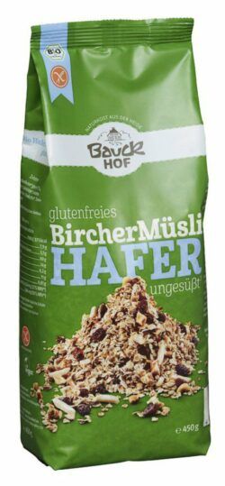 Bauckhof Hafer Müsli Bircher glutenfrei Bio 6 x 450g