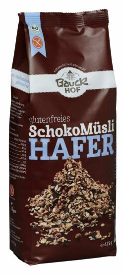 Bauckhof Hafer Müsli Schoko glutenfrei Bio 6 x 425g