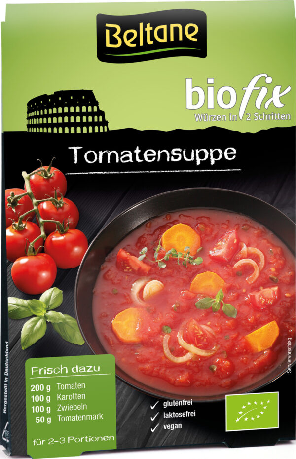 Beltane Biofix Tomatensuppe, vegan, glutenfrei, lactosefrei 10 x 26,1g