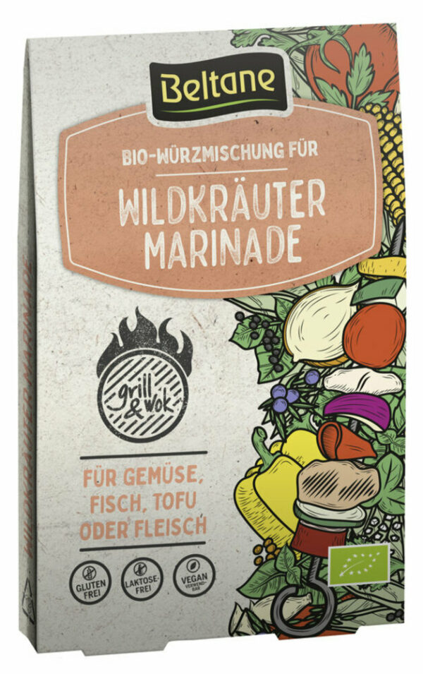 Beltane Grill&Wok Würzmischung für Wildkräuter Marinade, vegan, glutenfrei, lactosefrei 29,7g