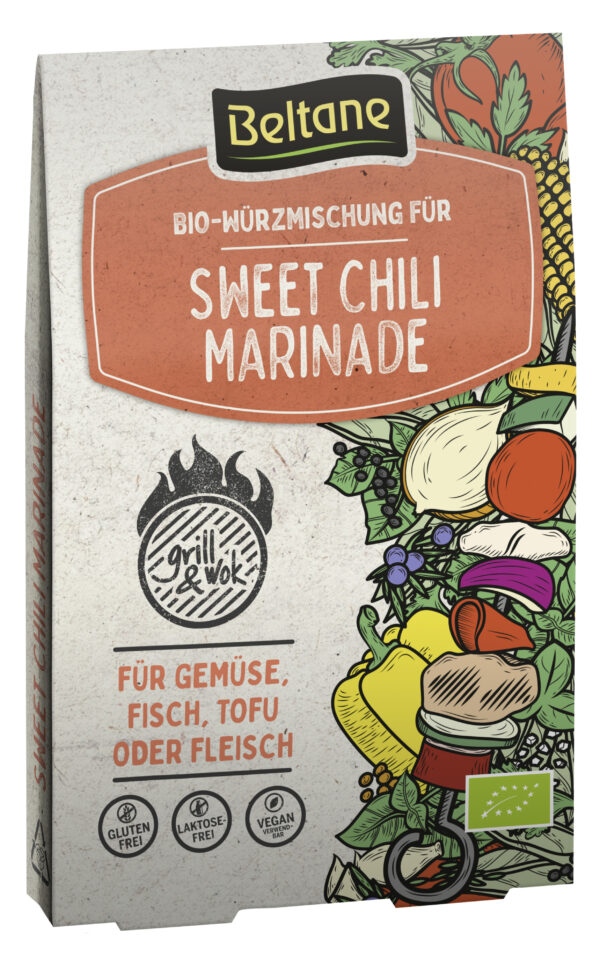 Beltane Grill&Wok Würzmischung für Sweet Chili Marinade, vegan, glutenfrei, lactosefrei 10 x 39g