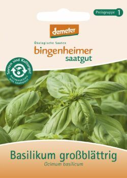 Bingenheimer Saatgut Basilikum großblättrig - Kräuter (Saatgut) 5 x 1stück