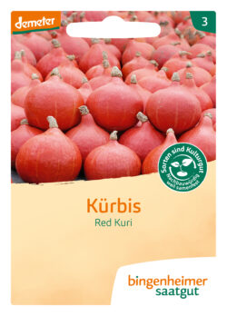 Bingenheimer Saatgut Red Kuri - Hokkaido-Kürbis (Saatgut) 1 Stück