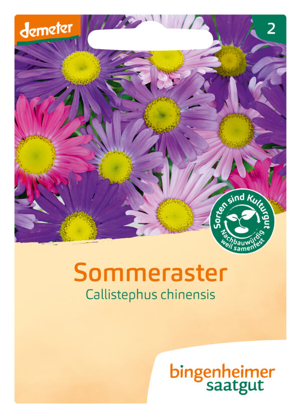 Bingenheimer Saatgut Sommeraster - Blumen (Saatgut) 5 x 1Stück