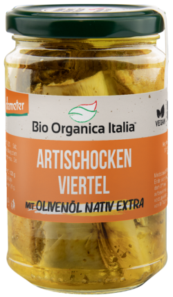 Bio Organica Italia Artischocken Viertel mit Olivenöl nativ extra Demeter 5 x 280g