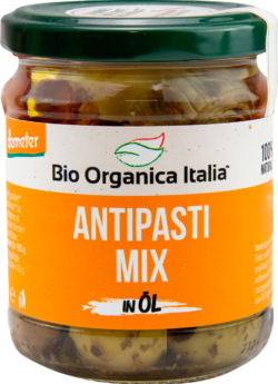 Bio Organica Italia Gegrillte Antipasti Mix mit Olivenöl nativ extra 190 g DEMETER 5 x 190g