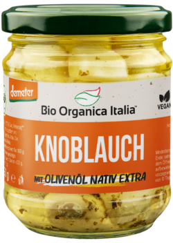 Bio Organica Italia Marinierter Knoblauch in Olivenöl extra nativ 5 x 190g