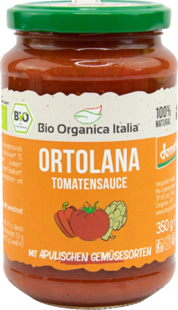 Bio Organica Italia Ortolana Tomatensauce mit Apulischen Gemüsesorten DEMETER 5 x 350g