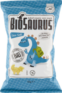 BioSaurus Bio Snack aus Mais Sea Salt "Junior" glutenfrei 50g