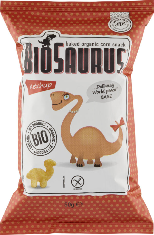 BioSaurus Bio Snack aus Mais Ketchup 