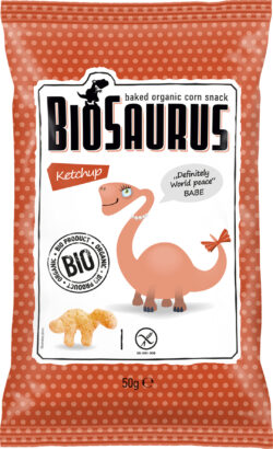 BioSaurus Bio Snack aus Mais Ketchup "Babe" glutenfrei 12 x 50g
