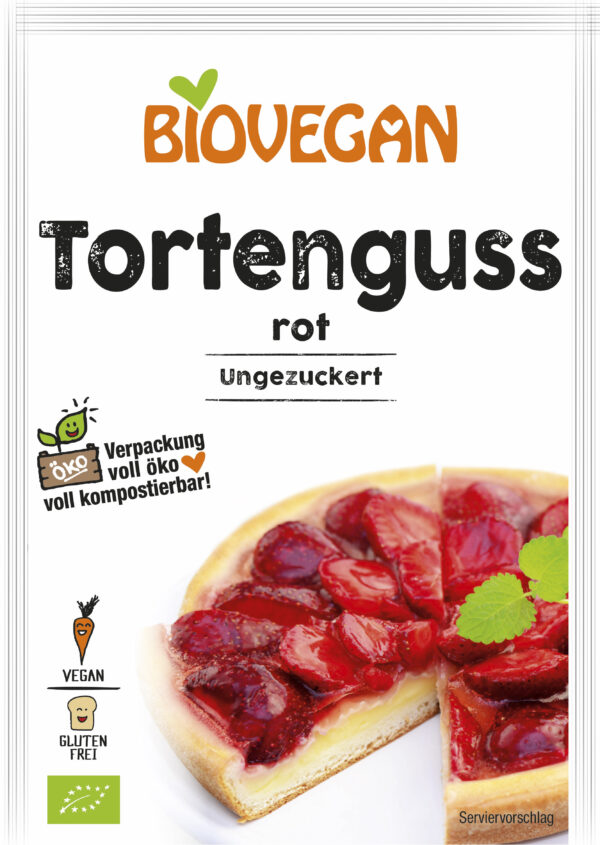 Biovegan Tortenguss rot, BIO 14g
