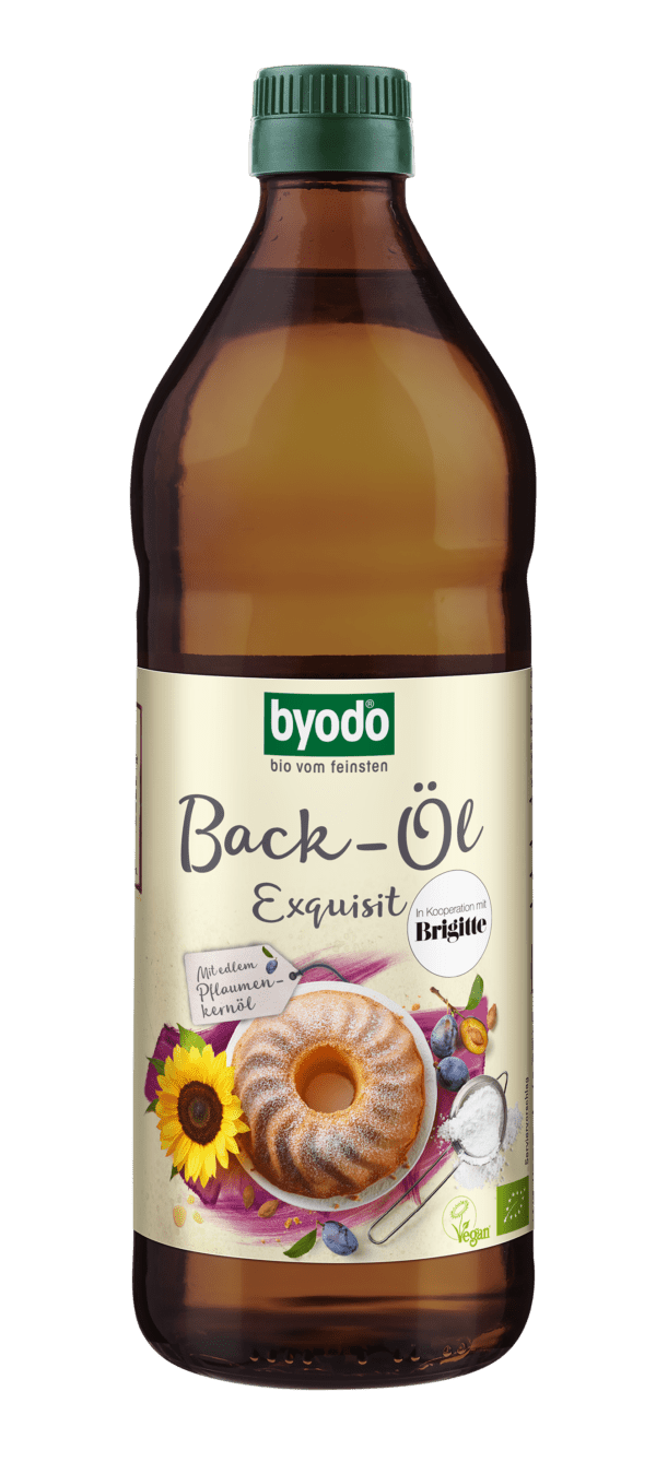 Byodo Back-Öl Exquisit, aus high oleic Sonnenblumen- und Pflaumenkernen 0,75l