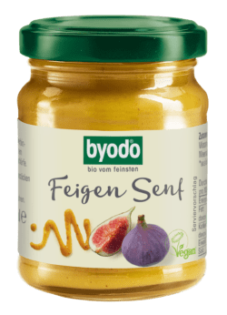 Byodo Feigen Senf, 125 ml - fruchtiger Senf mit 20 % Feigen und feiner Senfnote 125ml