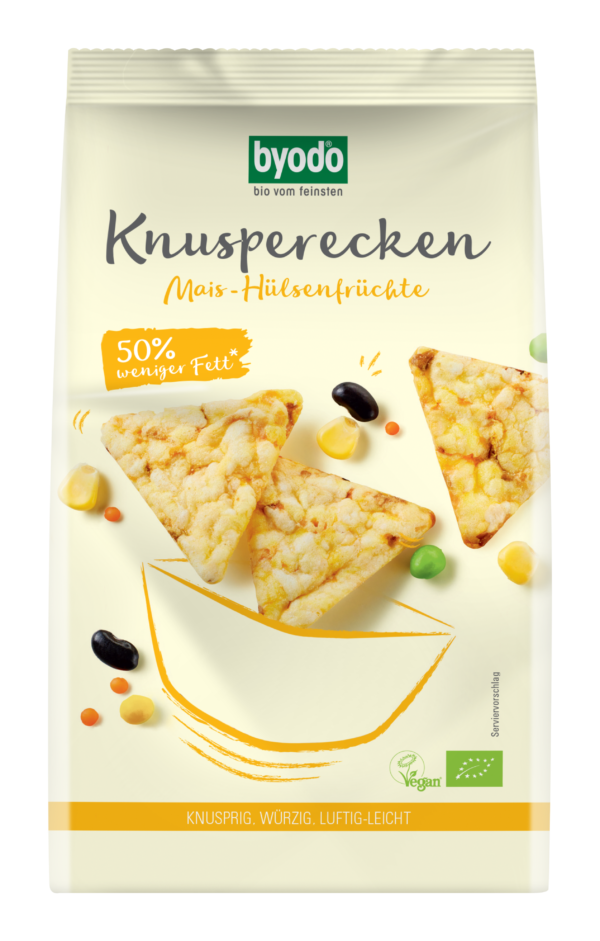 Byodo Knusperecken Mais-Hülsenfrüchte 12 x 90g