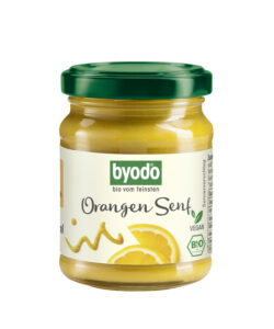 Byodo Orangen Senf, 125 ml - fruchtiger Senf mit Orange und feiner Senfnote 6 x 125ml