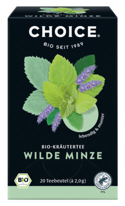 CHOICE ® Wilde Minze, Bio-Tee mit Pfefferminze, Krauseminze und feiner Apfelminze 6 x 40g