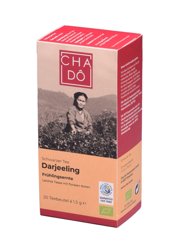 Cha Dô Darjeeling Teebeutel 20x1,5g WFTO 12 x 30g