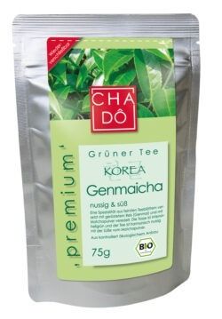 Cha Dô S.Korea Premium Genmaicha - Grüntee mit Matcha und geröstetem Reis 5 x 75g