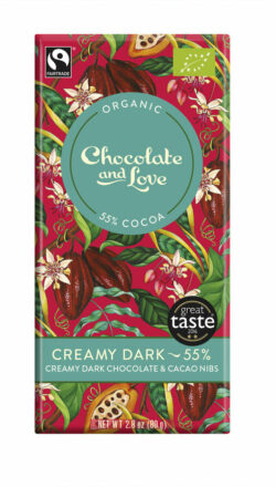 Chocolate And Love Creamy Dark Chocolate with Cacao Nibs 14 x 80g