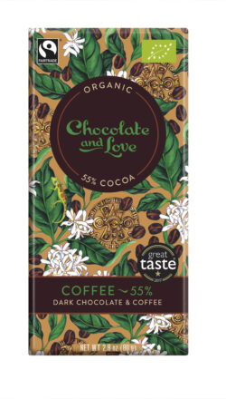 Chocolate and Love Limited Coffee - 55% Dunkle Schokolade mit Kaffee 14 x 80g