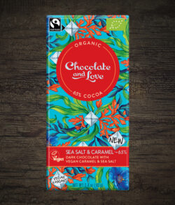 Chocolate and Love Limited Dark Chocolate with Vegan Caramel & Sea Salt 14 x 80g