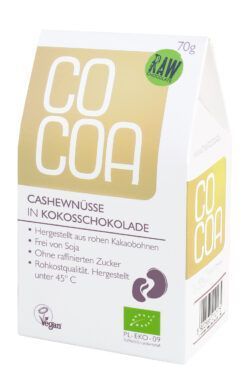 Cocoa Cashews in Kokosschokolade raw & vegan 8 x 70g
