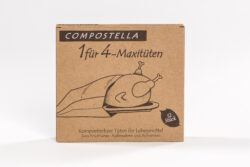 Compostella Kompostierbare Naturpapiertüten zum Erhitzen von Snacks und zum Einfrieren trockener Speisen 12 x 4,5l
