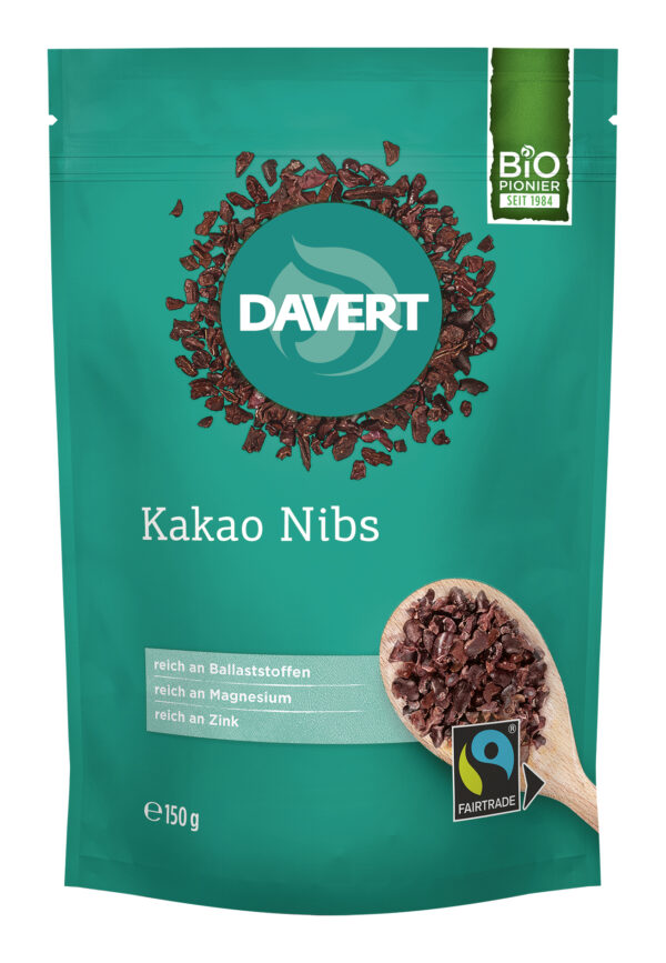 Davert Kakao Nibs Fairtrade 8 x 150g