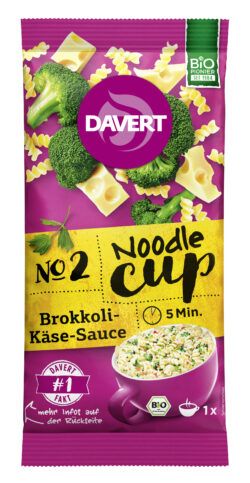 Davert Noodle-Cup Brokkoli-Käse-Sauce 64g