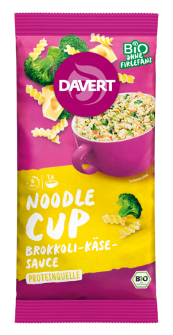 Davert Noodle-Cup Brokkoli-Käse-Sauce 8 x 64g