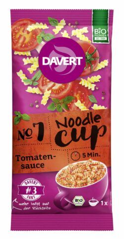 Davert Noodle-Cup Tomatensauce 8 x 67g