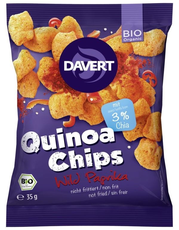 Davert Quinoa Chips Wild Paprika 9 x 35g