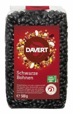 Davert Schwarze Bohnen Fiar Trade IBD 8 x 500g