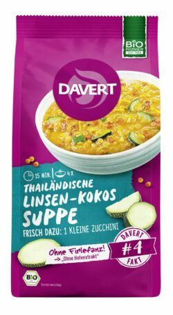 Davert Thailändische Linsen-Kokos-Suppe 6 x 170g