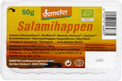 Demeter Landbauerzeugnisse Demeter Salamihappen 20 x 50g