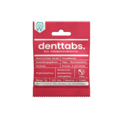 Denttabs Zahnputztabletten Strawberry ohne Fluorid für Kinder und Erwachsene 125 Stück